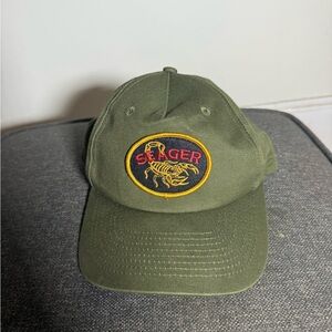 Olive Green Cap with Embroidered Patch